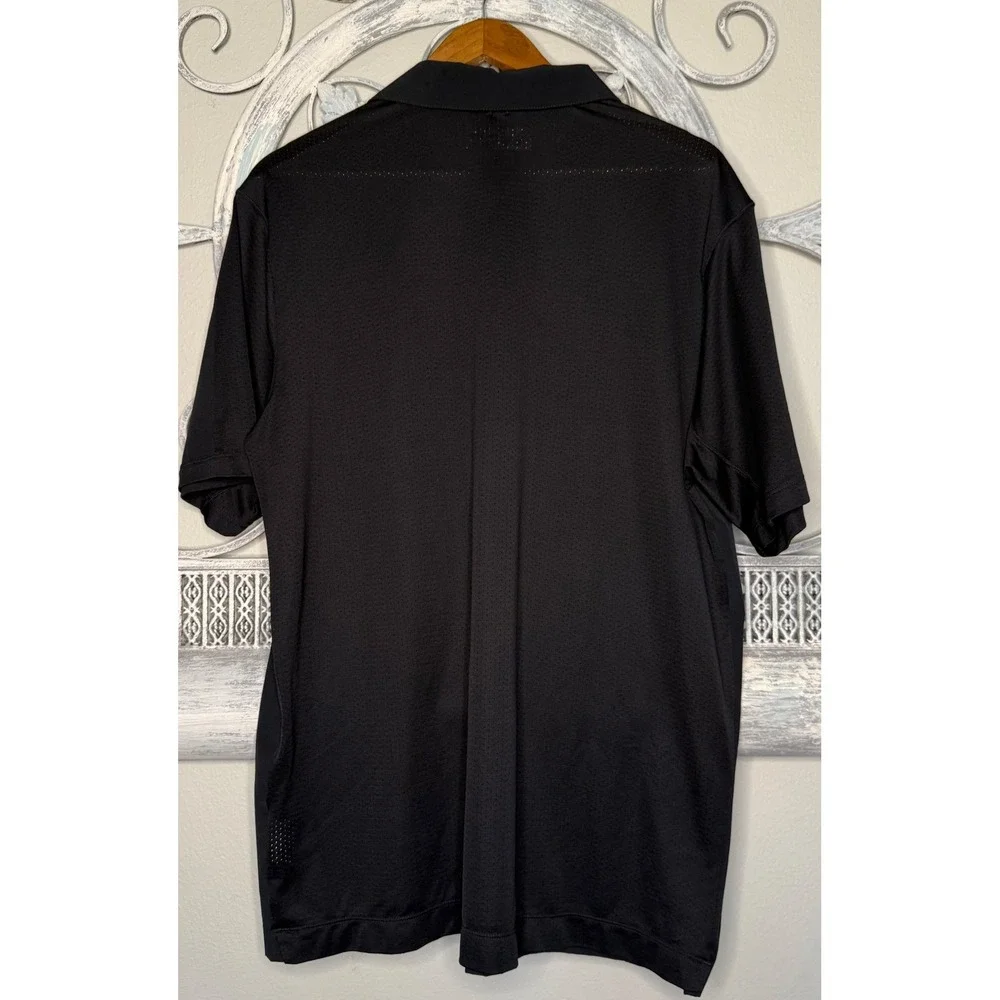 Nike‎ Golf Mens XL Black Dri-FIT Standard Fit Short Sleeve Pocket Polo Shirt EUC